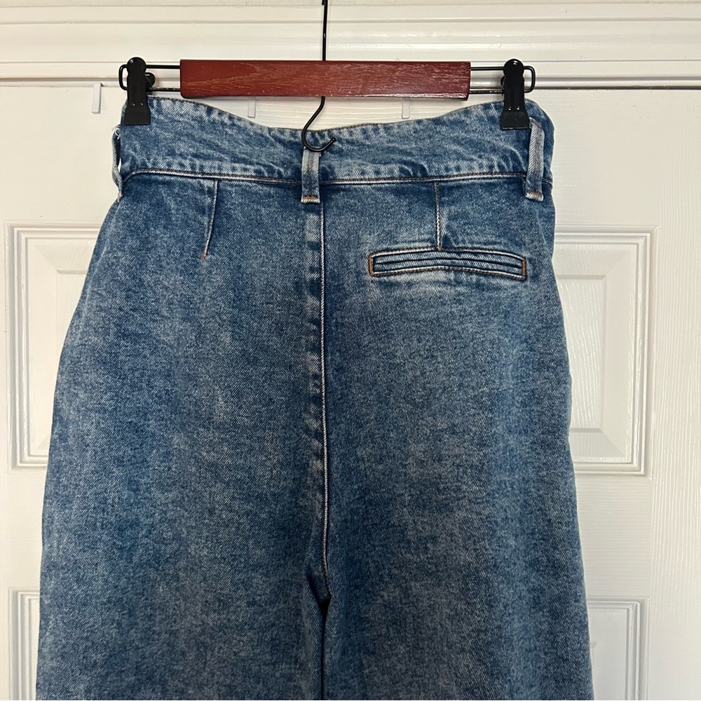 Sezane Austin Trousers in Bleached Blue Denim Size 4 - Picture 4 of 6